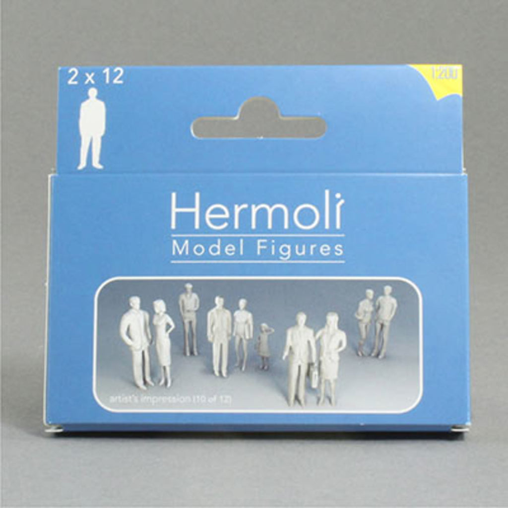 SCZ02-30111-24-5 Hermoli Standing Figures White 1:200 12 Types H = 9.0mm (24 pcs)