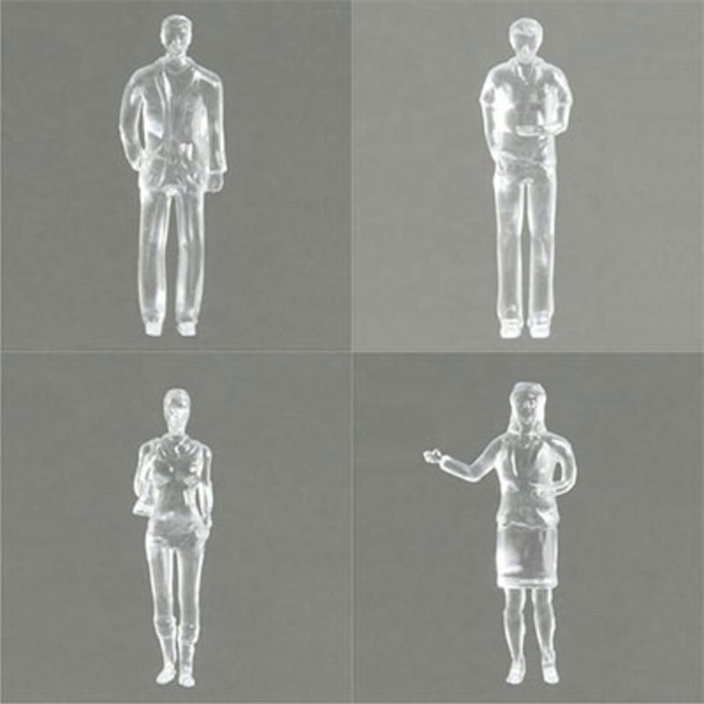 SCZ02-40110-20-3 Hermoli Standing Figures Clear 1:100 10 Types H = 18mm (20 pcs)
