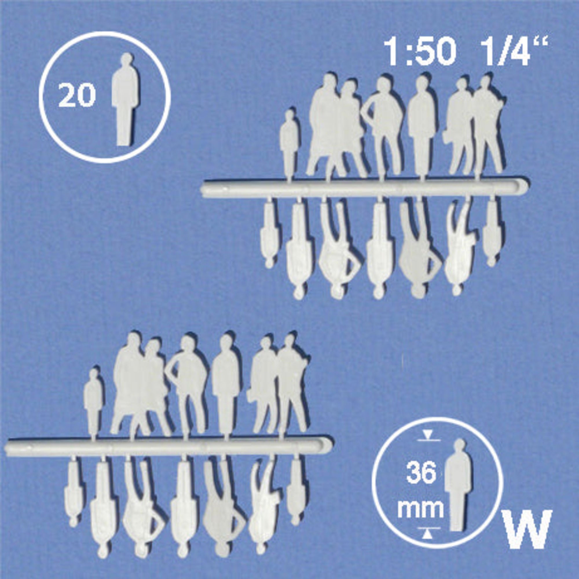 SCZ02-50001-20-1 [file:SCZ02-50001-20-1.jpg] 1:50 Silhouette Figures, White