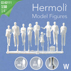 SCZ02-50111-18 [file:SCZ02-50111-18-1.jpg] Hermoli Standing Figures White 1:50 9 Types H = 36mm (18 pcs)