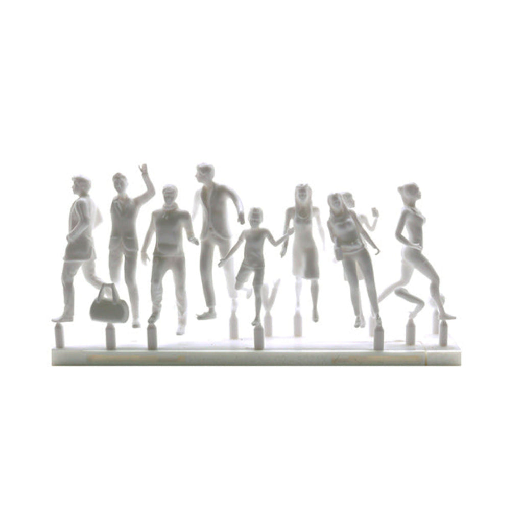 SCZ02-50211-18-2 Hermoli Walking Figures White 1:50 9 Types H = 36mm (18 pcs)