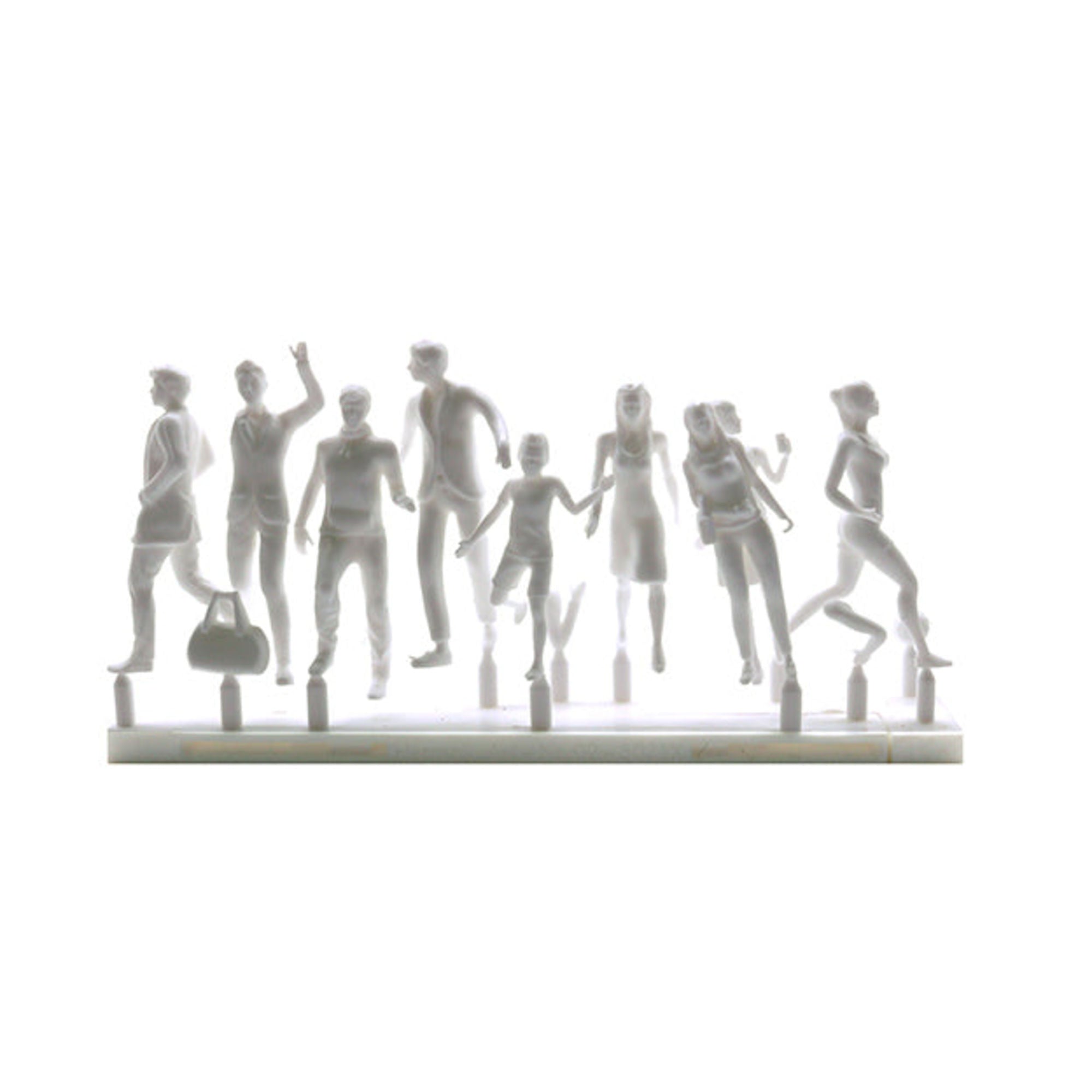 SCZ02-50211-18-2 Hermoli Walking Figures White 1:50 9 Types H = 36mm (18 pcs)