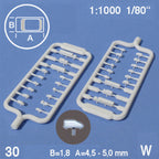 SCZ03-10101-30 [file:SCZ03-10101-30-1.jpg] Vehicles Assorted White 1:1000 W = 1.8mm L = 4.5-5.5mm (30 pcs)