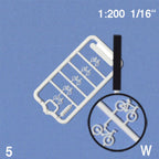 SCZ03-30201-5 [file:SCZ03-30201-5-1.jpg] Bicycles, White, 1:200 (5 pcs)