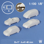 SCZ03-40101-4 [file:SCZ03-40101-4-1.jpg] Cars 4 Types White 1:100 W = 17mm L = 41-46mm (4 pcs)