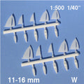 SCZ04-00011-10-1 Sail Boats White L = 11-15mm (10 pcs)