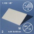 SCZ08-40111-2-1 [file:SCZ08-40111-2-1.jpg] Tread Plates Slope = 34 White 1:100 54 x 100mm S = 34 H = 1.8mm (2 pcs)