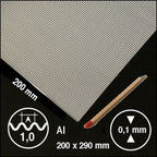SCZ16-42010-1 [file:SCZ16-42010-1-1.jpg] Corrugated Metal Aluminium, 0.15 x 200 x 295mm L = 1.0mm