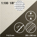 SCZ28-40051-1-1 [file:SCZ28-40051-1-1.jpg] Roof Tile Sheet White 1:100 0.5 x 290 x 390mm Standard Tiles H = 3.5mm