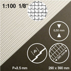 SCZ28-40051-1 [file:SCZ28-40051-1-1.jpg] Roof Tile Sheet White 1:100 0.5 x 290 x 390mm Standard Tiles H = 3.5mm
