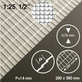 SCZ28-70051-1-1 [file:SCZ28-70051-1-1.jpg] Roof Tile Sheet White 1:25 0.5 x 290 x 390mm Standard Tiles H = 14mm