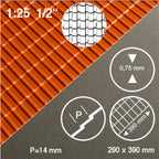 SCZ28-70052-1-1 [file:SCZ28-70052-1-1.jpg] Roof Tile Sheet Red 1:25 0.5 x 290 x 390mm Standard Tiles H = 14mm