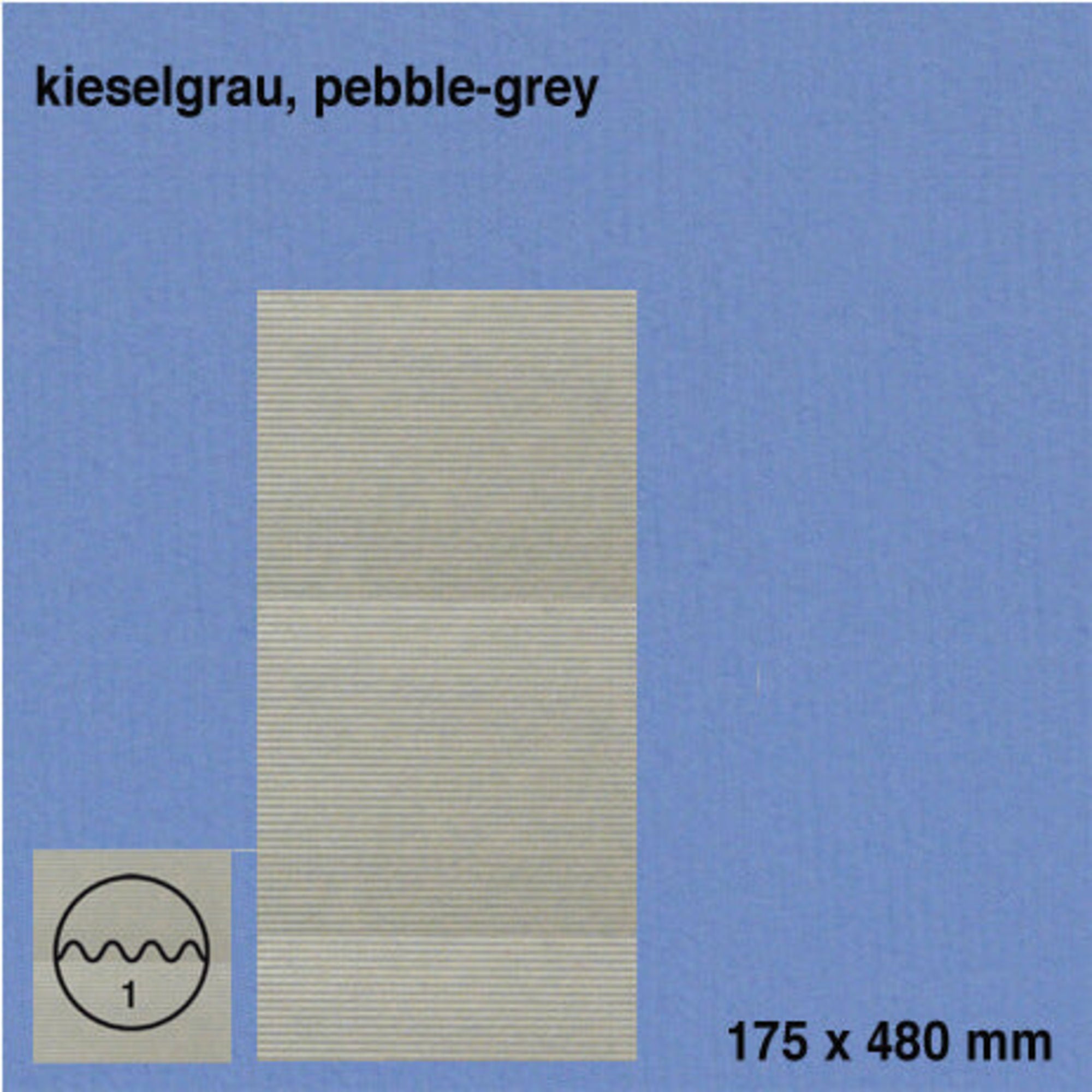 SCZ44-71410-1 Corrugated Carton, Pebble-Grey 300 Gsm 175 x 500mm L = 1.0mm