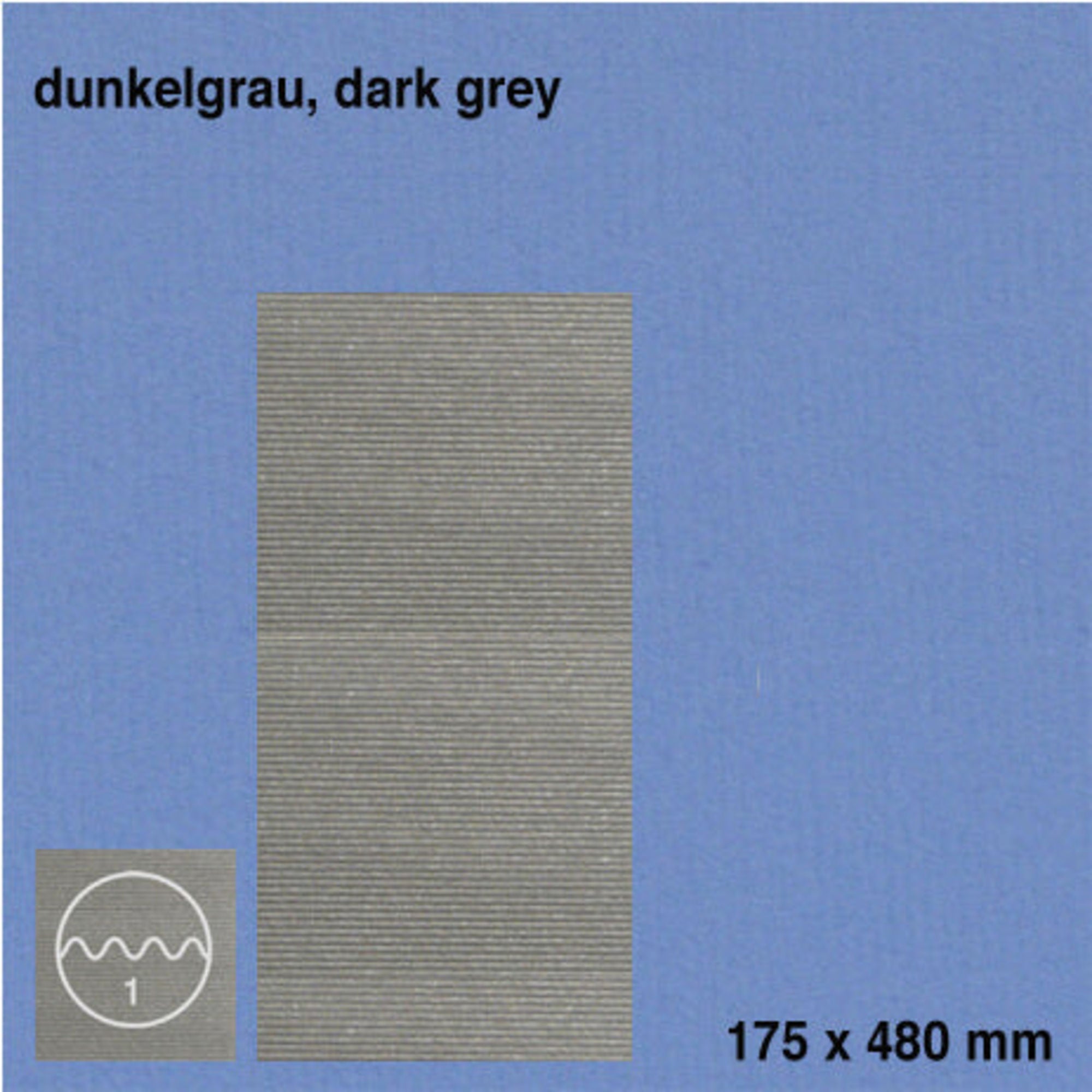 SCZ44-71510-1 Corrugated Carton, Dark Grey 300 Gsm 175 x 500mm L = 1.0mm