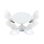 Panton Chairs with Table, White, 1:33 (5 pcs)