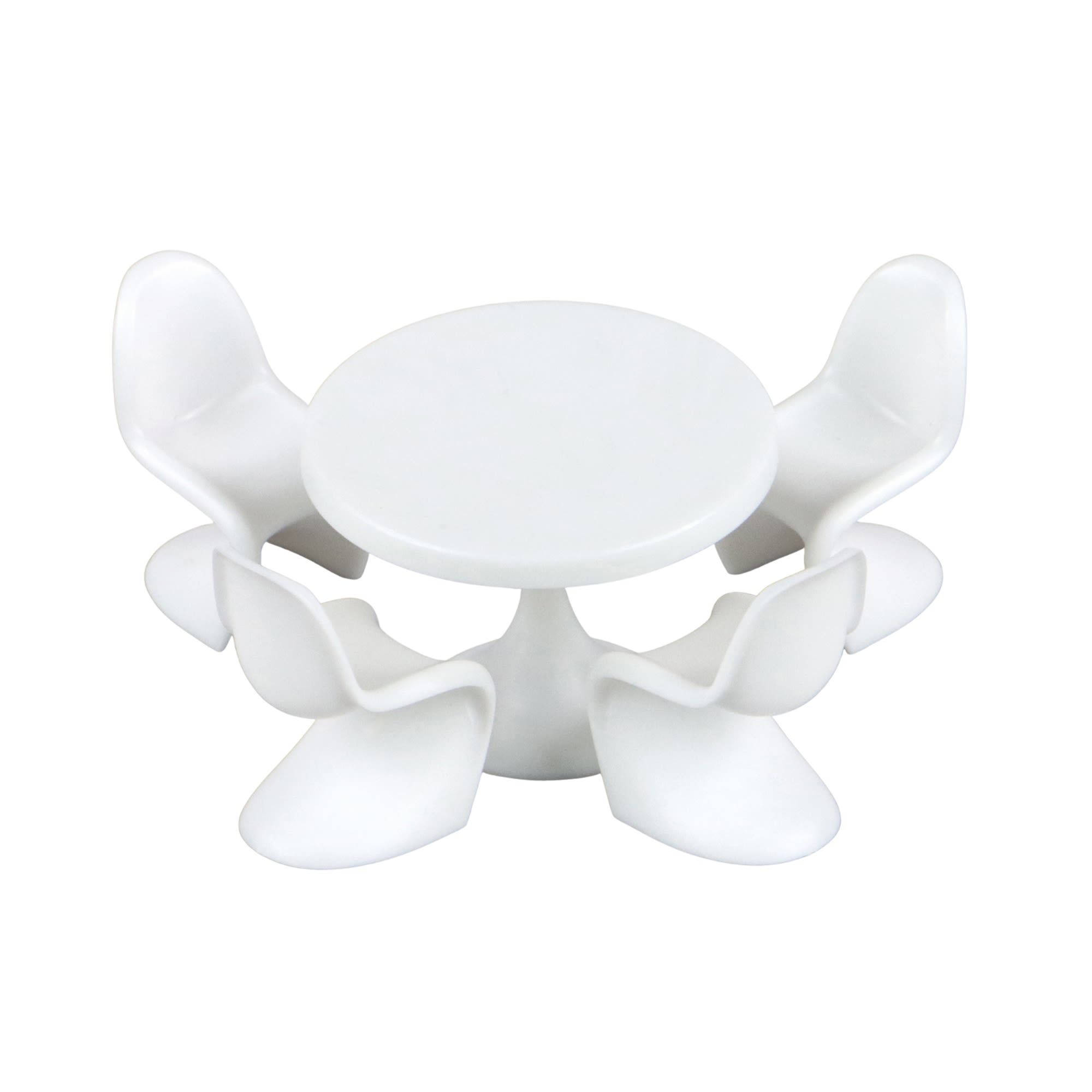 Panton Chairs with Table, White, 1:33 (5 pcs)