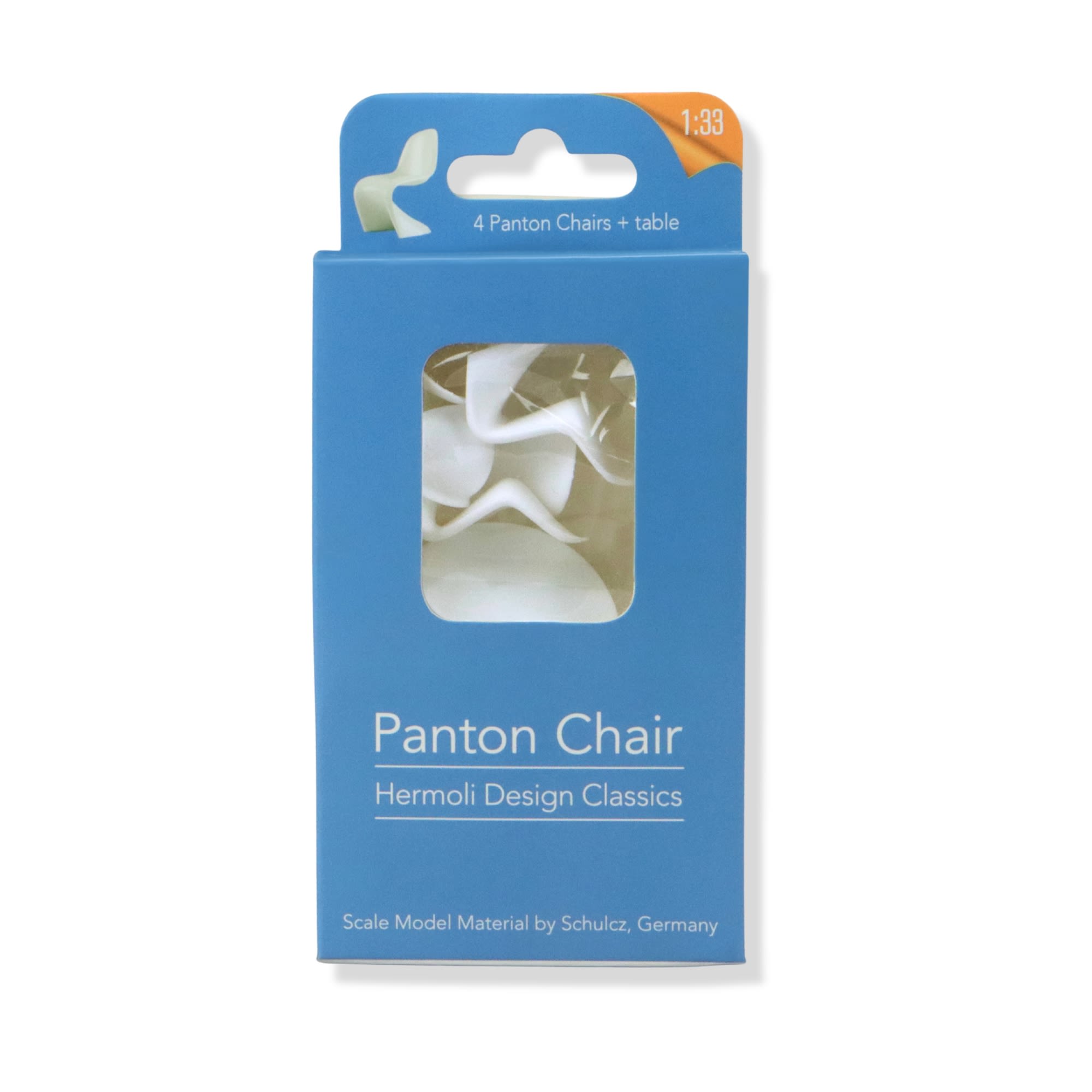 Panton Chairs with Table, White, 1:33 (5 pcs)
