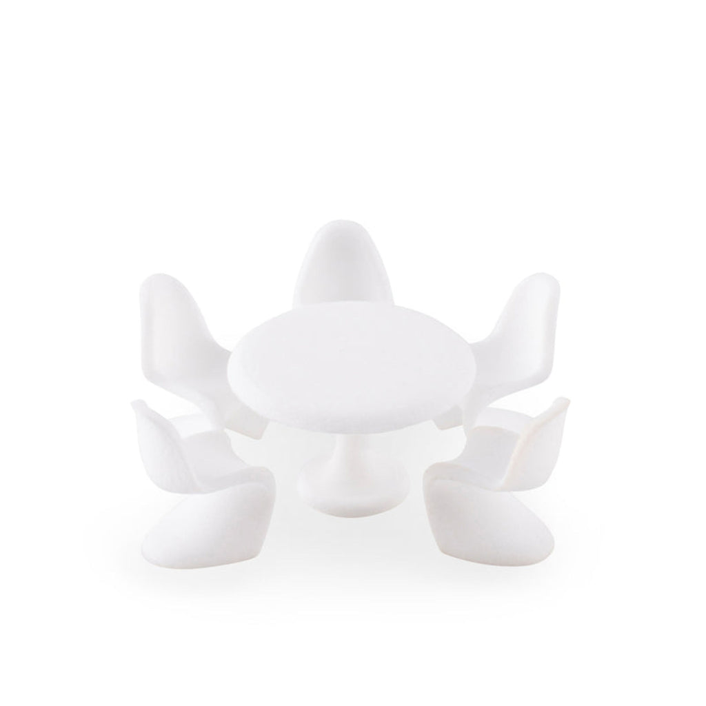 SCZ50-70101-4-1 Panton Chairs W/ Table White 1:25 (4 pcs)