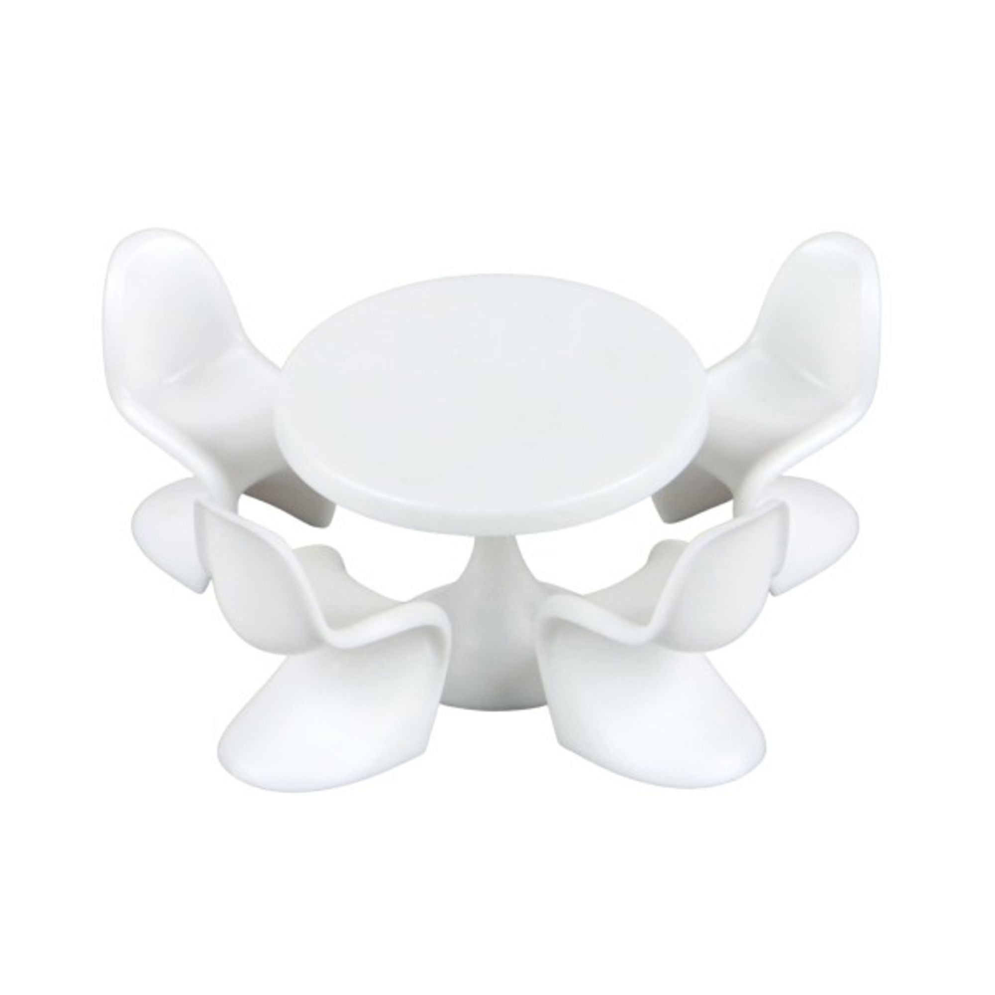 Panton Chairs with Table, White, 1:25 (4 pcs)