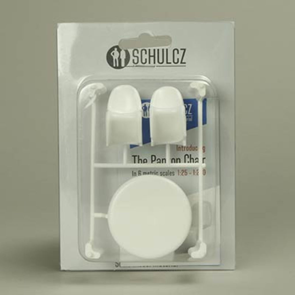 SCZ50-70101-4-2 Panton Chairs W/ Table White 1:25 (4 pcs)