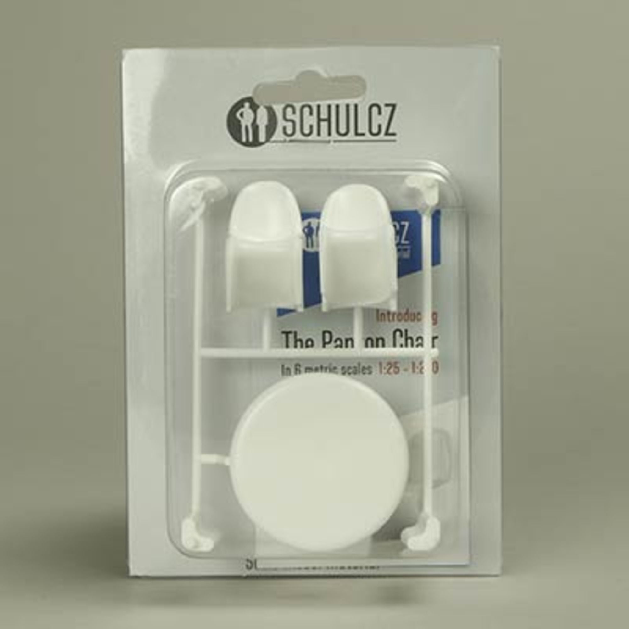 SCZ50-70101-4-2 Panton Chairs W/ Table White 1:25 (4 pcs)