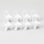 Panton Chairs, White, 1:87 HO Scale (8 pcs)