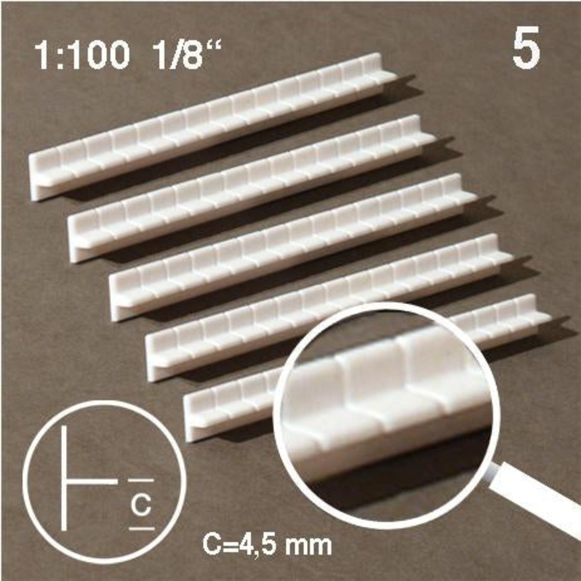 SCZ54-10061-5-1 Stadium Chair Rows White 1:100 5 Rows x 15 Seats (5 pcs)