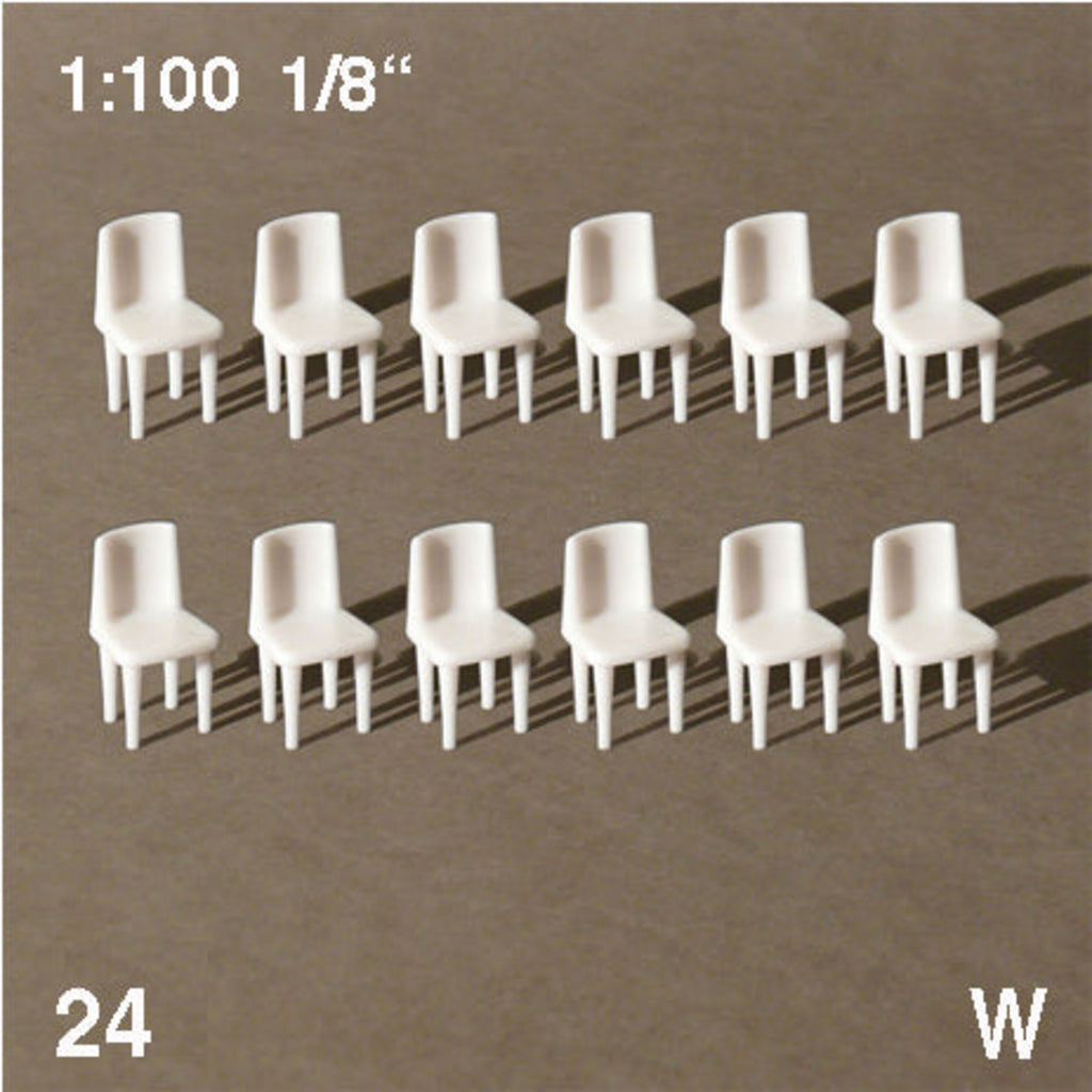 SCZ54-12141-24-1 [file:SCZ54-12141-24-1.jpg] Chairs White 1:100 (24 pcs)