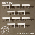 SCZ54-60241-10 [file:SCZ54-60241-10-1.jpg] Rectangular Tables White 1:100 H = 7.5mm 16 x 8mm (10 pcs)