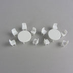 SCZ55-50805-2-4 [file:SCZ55-50805-2-4.jpg] Round Tables + 10 Chairs White 1:50 H = 15mm D = 24mm (2 pcs)