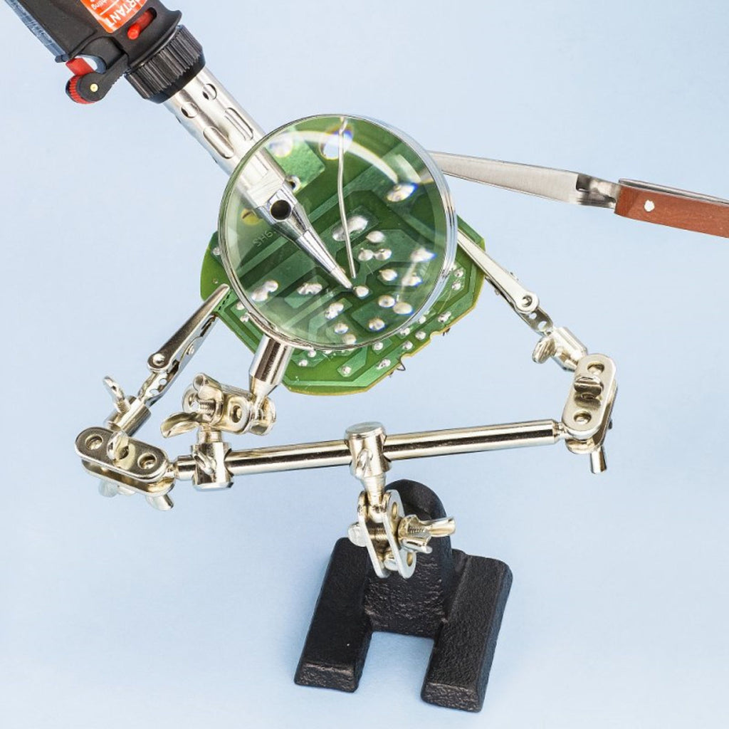 SHSPCL2228-6 [file:SHSPCL2228-6.jpg] Helping Hand With Glass Magnifier