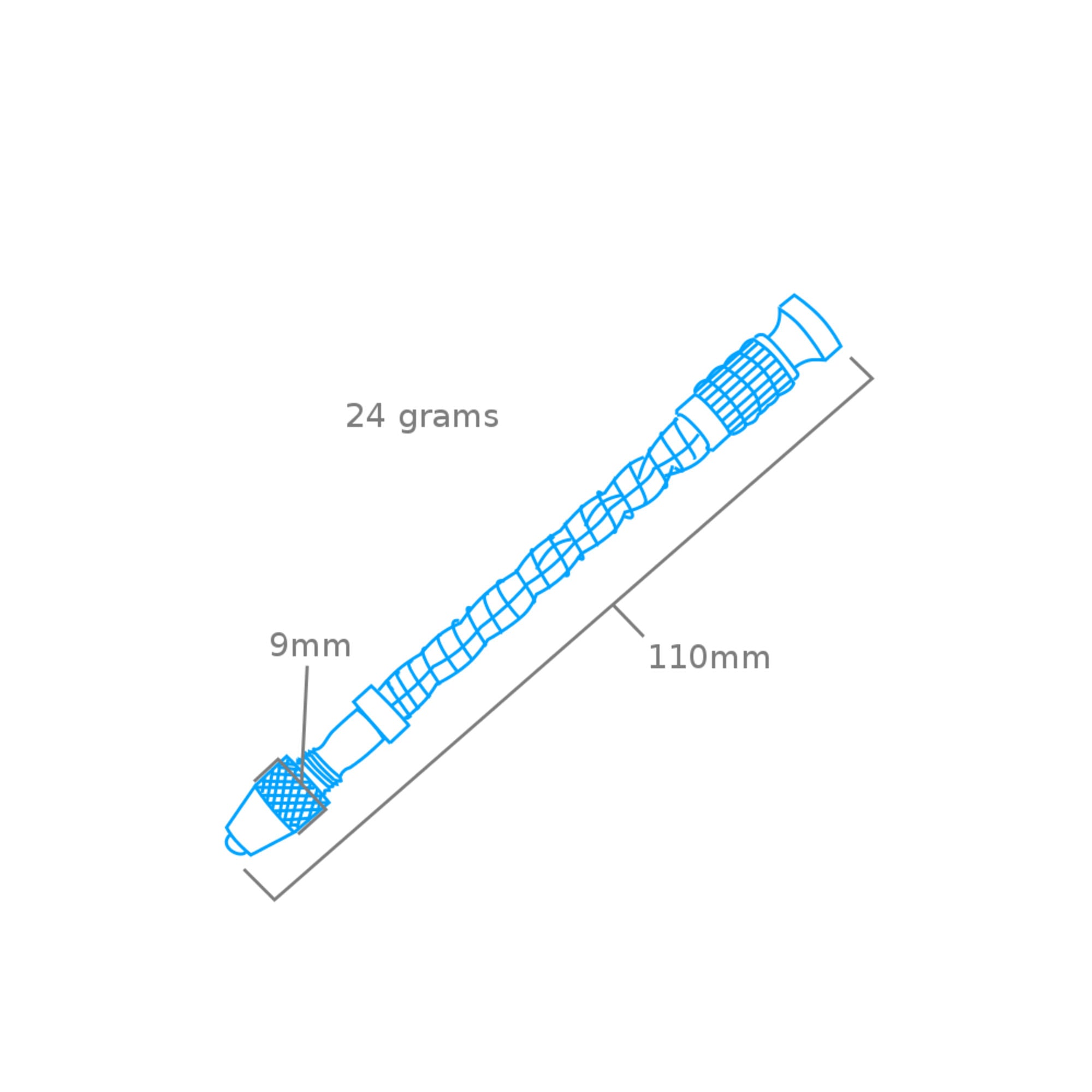 SHSPDR1126-7 [file:SHSPDR1126-7.jpg] Archimedean Drill Stock w/Spring (PDR1126)