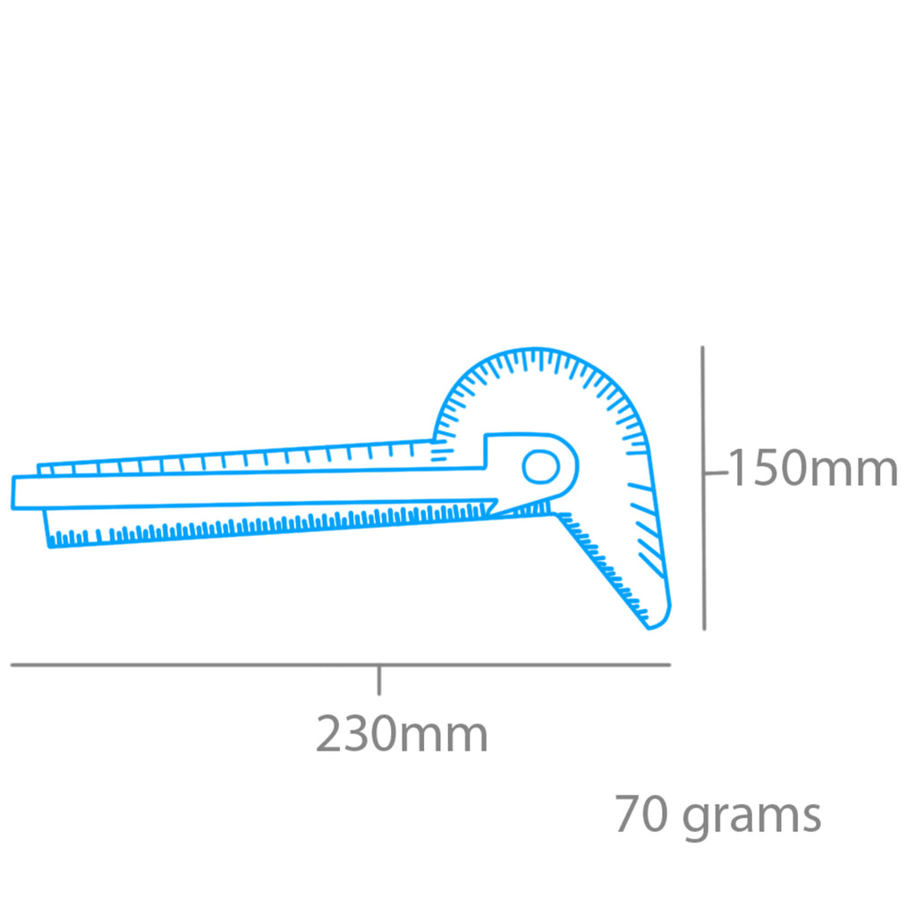 SHSPGA5001-5 [file:SHSPGA5001-5.jpg] Angle Rule & Gauge 5 in 1 (PGA5001)