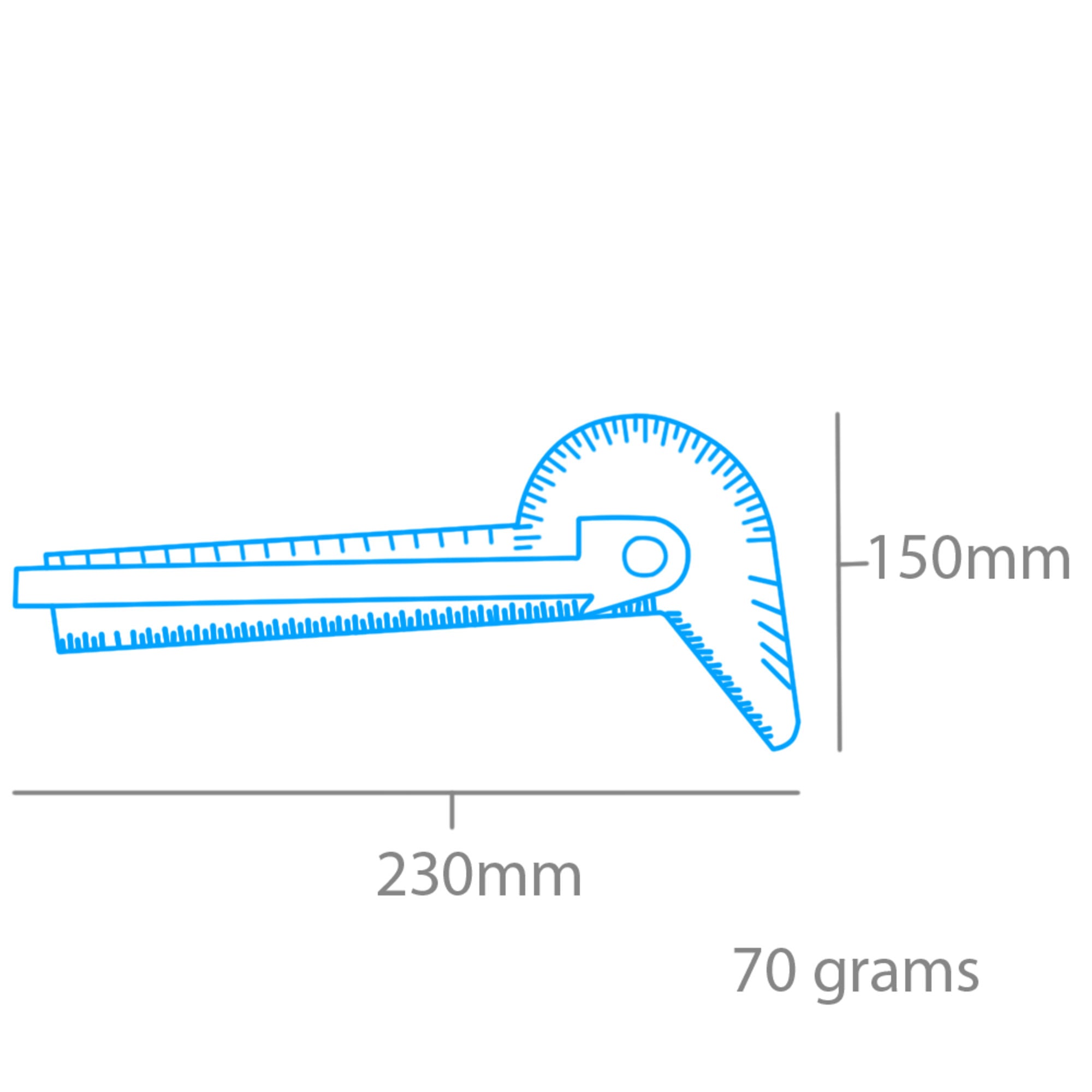 SHSPGA5001-5 [file:SHSPGA5001-5.jpg] Angle Rule & Gauge 5 in 1 (PGA5001)