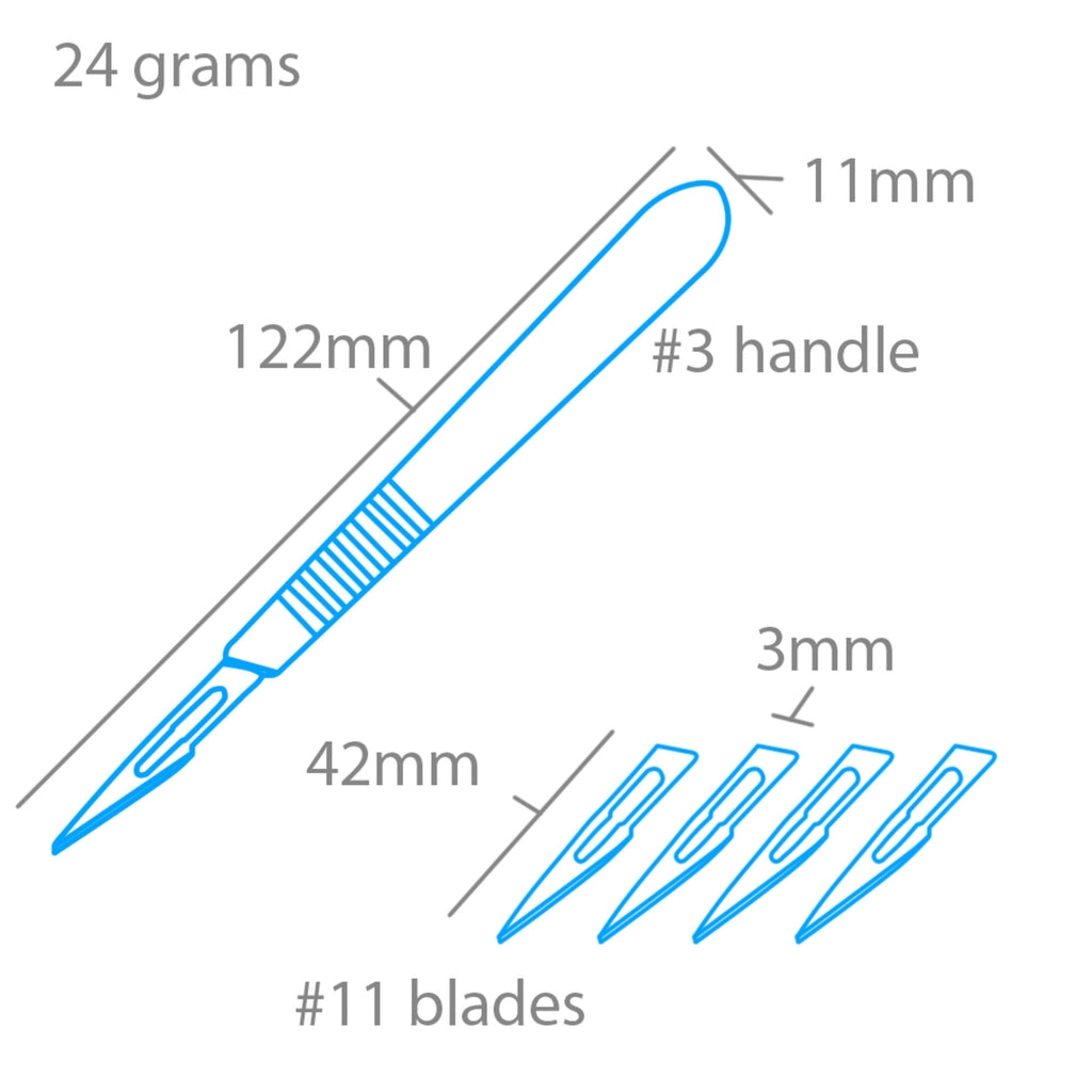 SHSPKN1214-3-11-7 [file:SHSPKN1214-3-11-7.jpg] Stainless Steel Scalpel HDl No.3 + 11 Blade (Pkn1214/3/11)