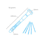 SHSPPV2237-D-5 [file:SHSPPV2237-D-5.jpg] Pin Vice - Double Ended, Swivel Top +5 Drills