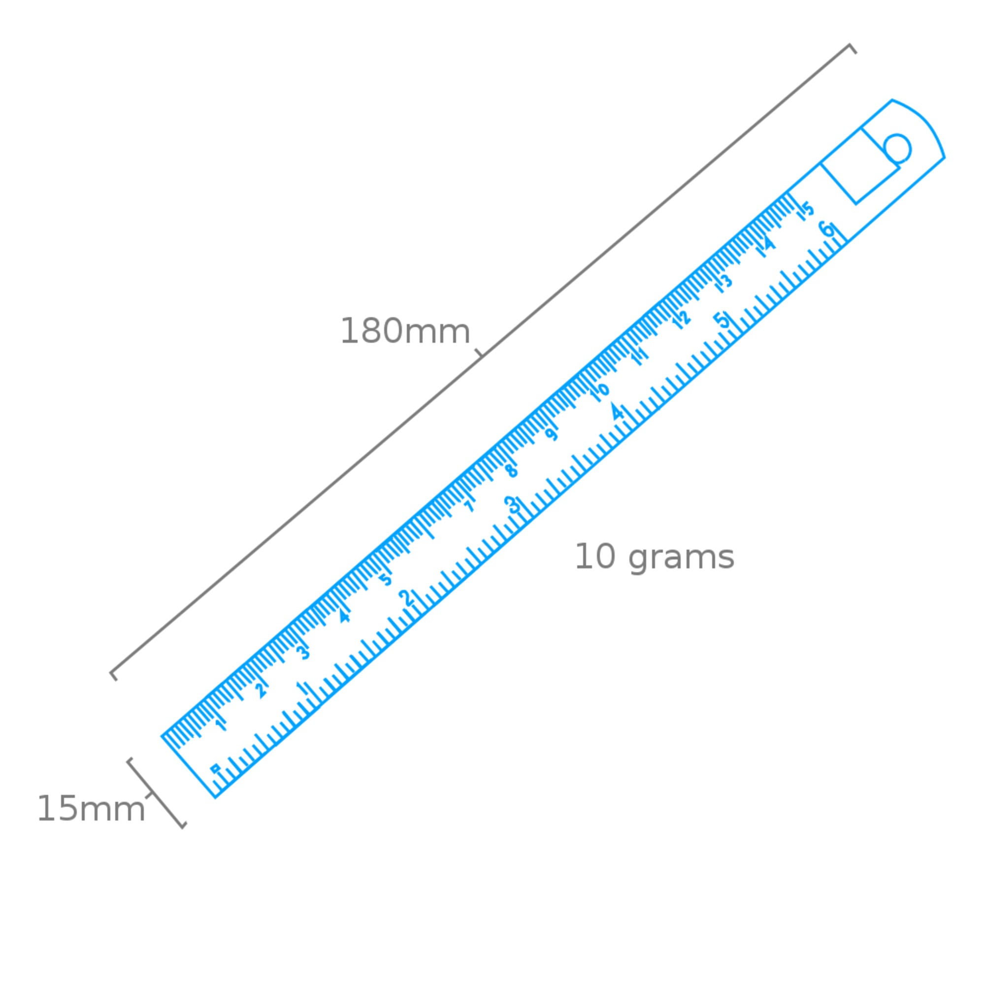 SHSPRU1006-4 [file:SHSPRU1006-4.jpg] 6in Steel Rule (Flexi) (Pru1006)