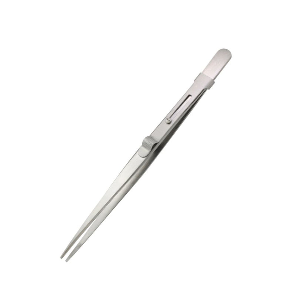 SHSPTW1093-FR-1 [file:SHSPTW1093-FR-1.jpg] Fine Serrated Locking Stainless Steel Tweezers (PTW1093/Fr)