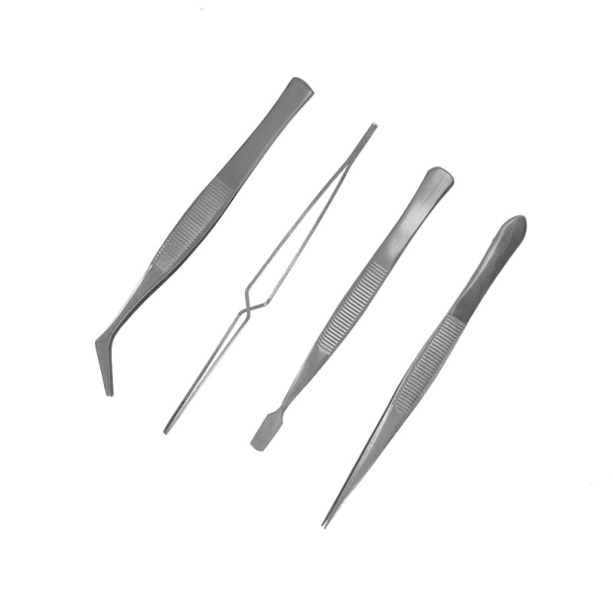 SHSPTW5000-1 4-Piece Stainless Steel Tweezers Set (PTW5000)