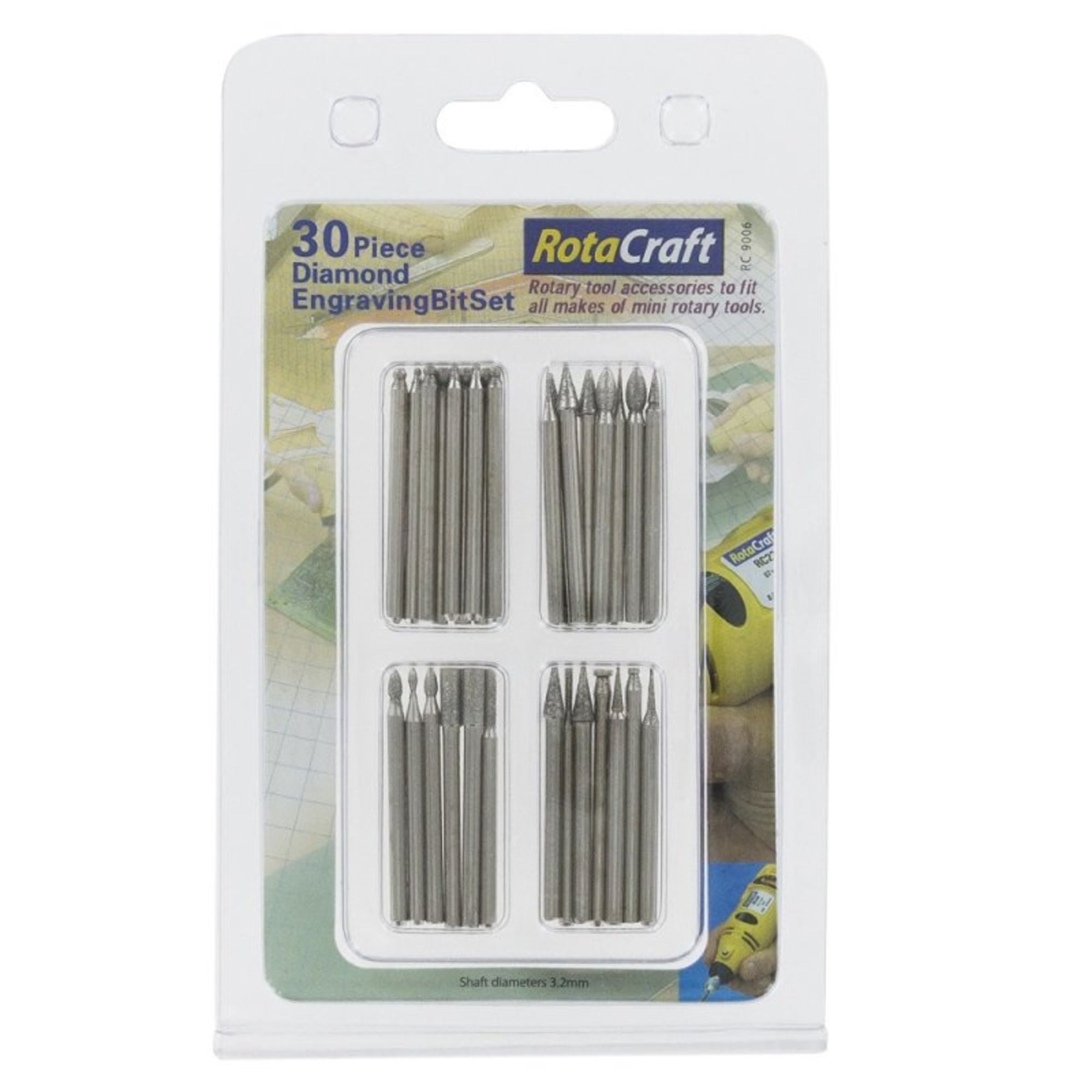 SHSRC9006-1 [file:SHSRC9006-1.jpg] Diamond Engraving Bit Set (30 pcs) R/C9006