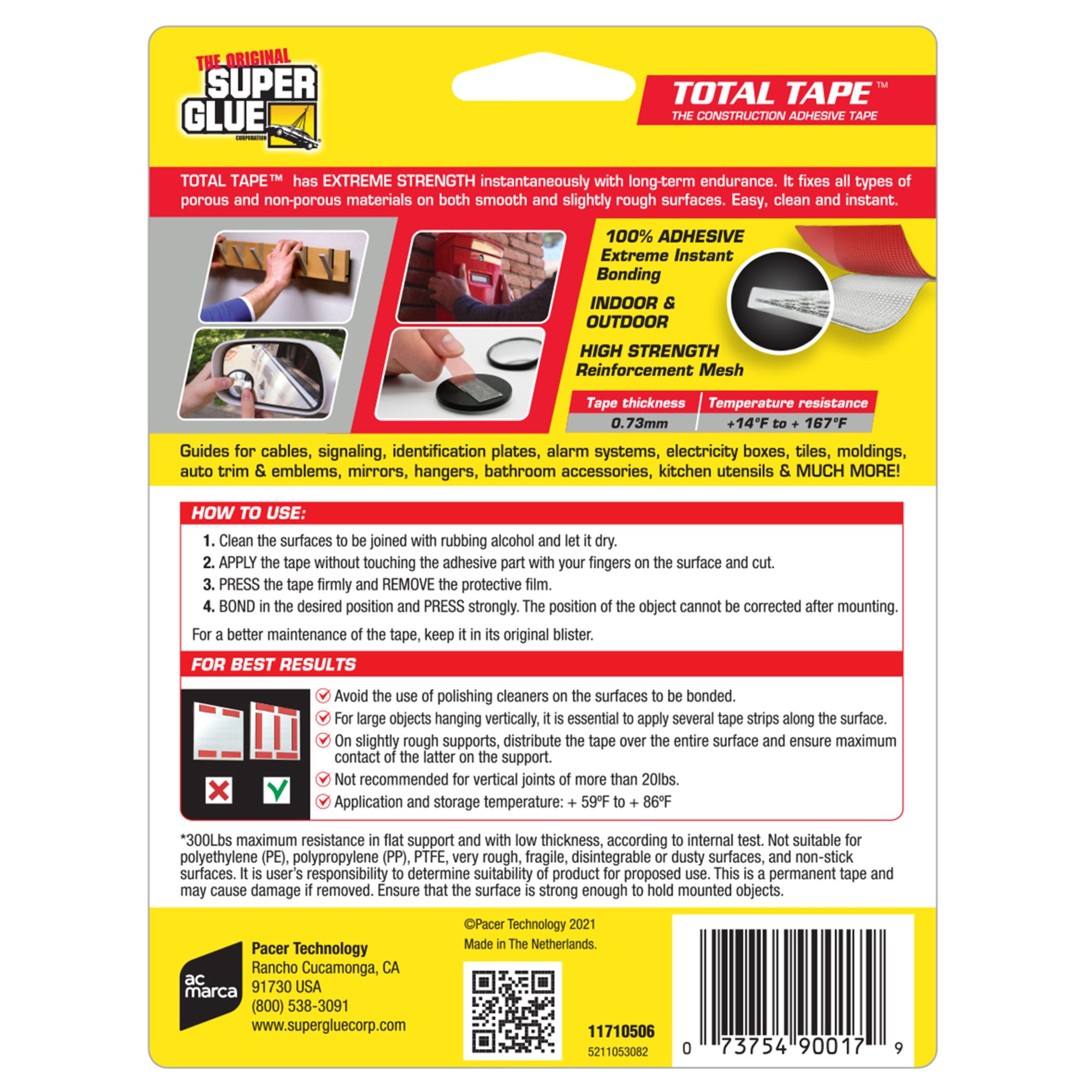 SUP11710507-3 [file:SUP11710507-3.jpg] Double-Sided Permanent Mounting Strips (48 x 18mm) (10 pcs)