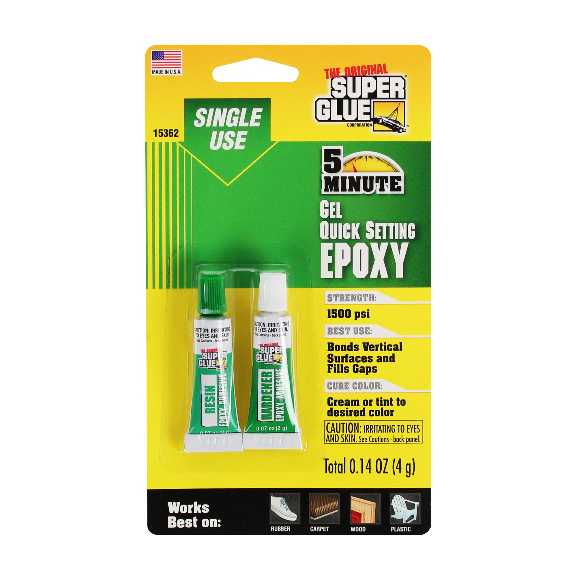 SUP15362-1 [file:SUP15362-1.jpg] 5-Minute Quick Setting Epoxy Gel Glue