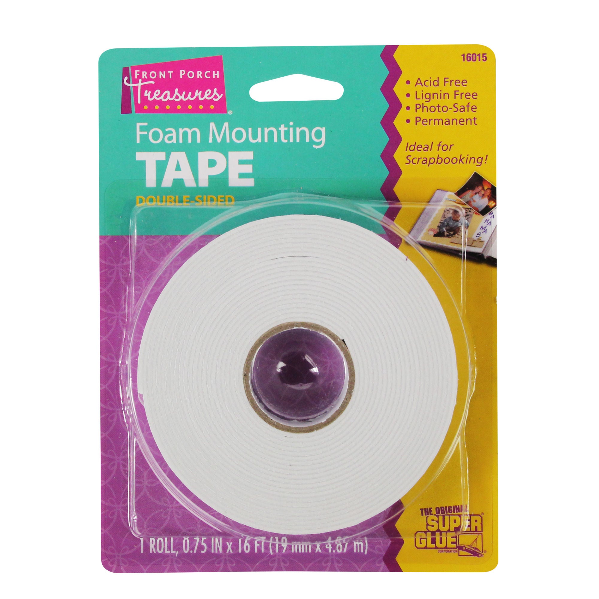 SUP16015 [file:SUP16015-1.jpg] Foam Mounting Tape, Double-Sided (.75in x 16ft)