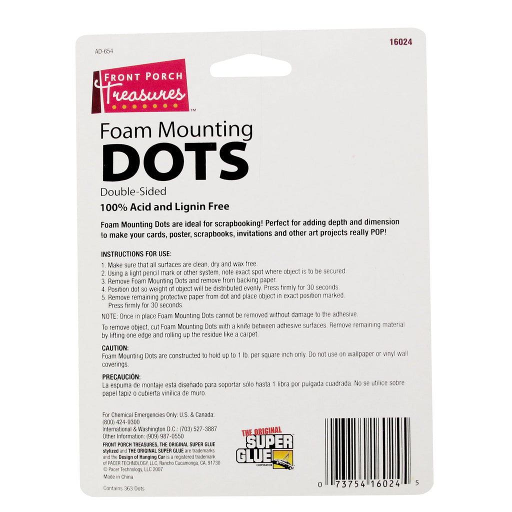 SUP16024-2 [file:SUP16024-2.jpg] Foam Mounting Dots