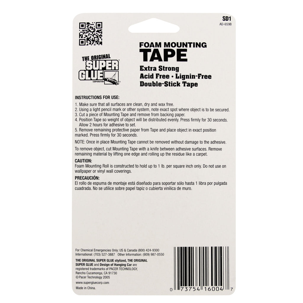 SUPSD1-2 [file:SUPSD1-2.jpg] Foam Mounting Tape