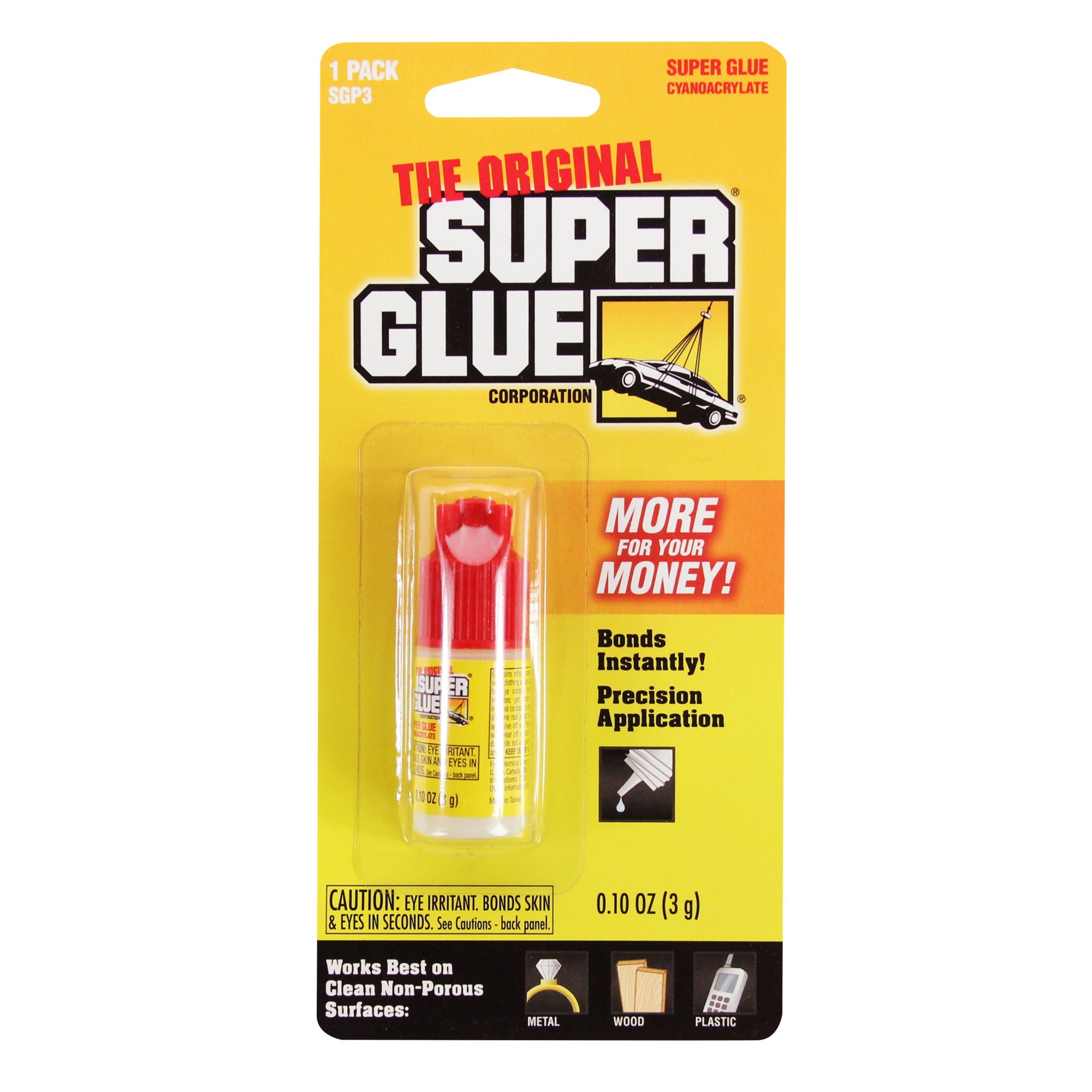 SUPSGP3 [file:SUPSGP3-1.jpg] Super Glue Plastic Bottle (0.10oz, 3g)