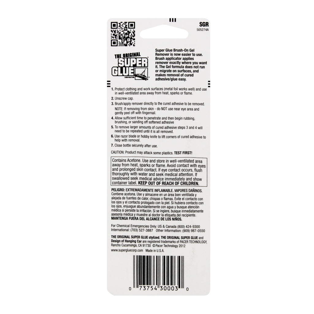 SUPSGR-2 [file:SUPSGR-2.jpg] Super Glue Remover Gel (0.17oz, 5g)