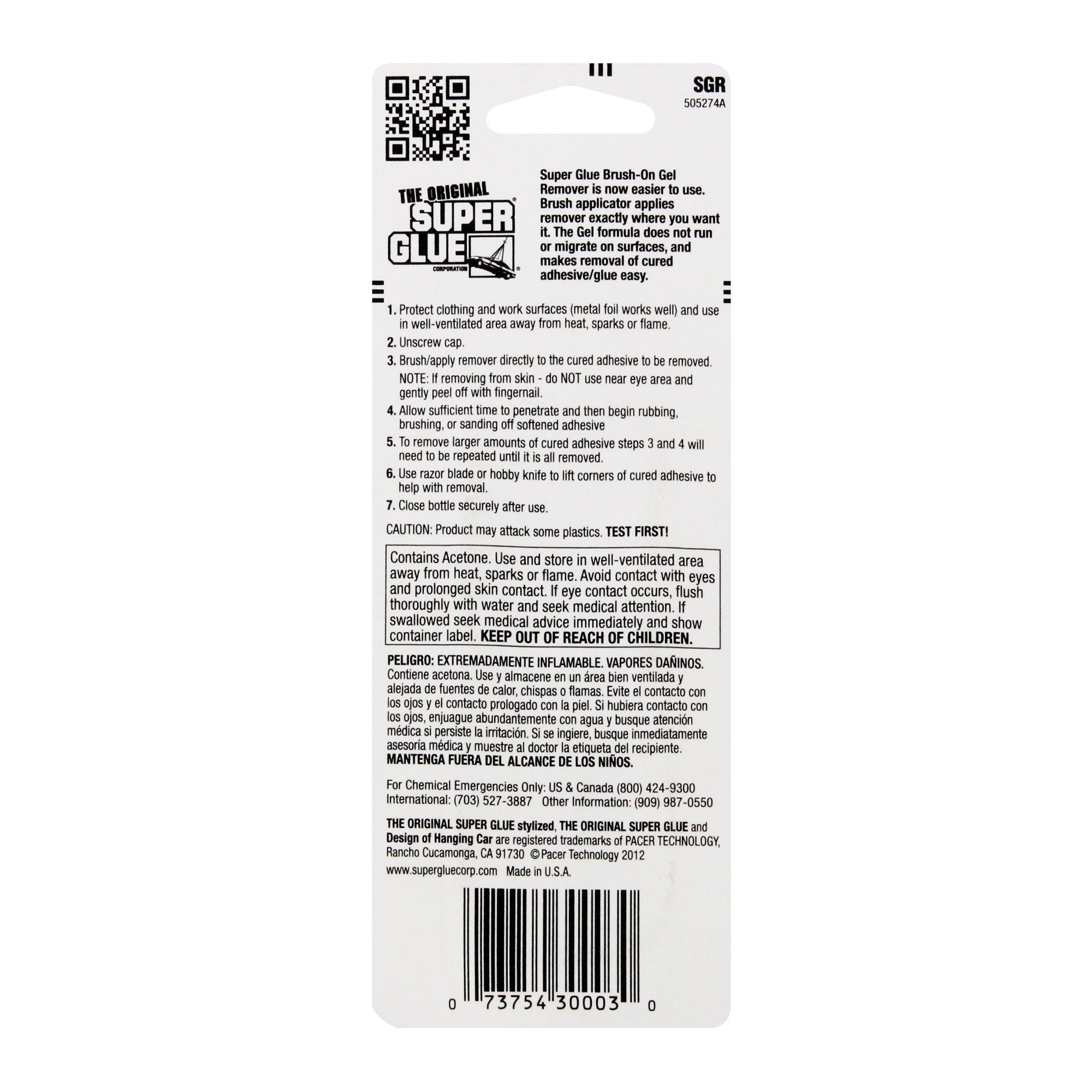 SUPSGR-2 [file:SUPSGR-2.jpg] Super Glue Remover Gel (0.17oz, 5g)