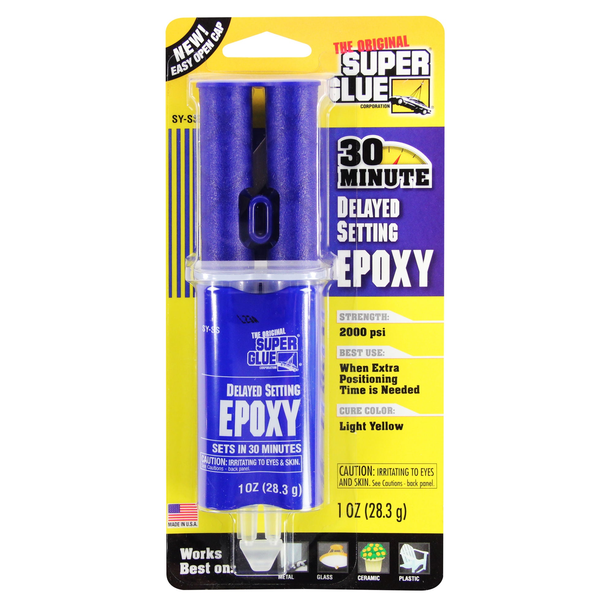 SUPSY-SS-1 [file:SUPSY-SS-1.jpg] 30-Minute Super Strength Delayed Setting Epoxy Glue