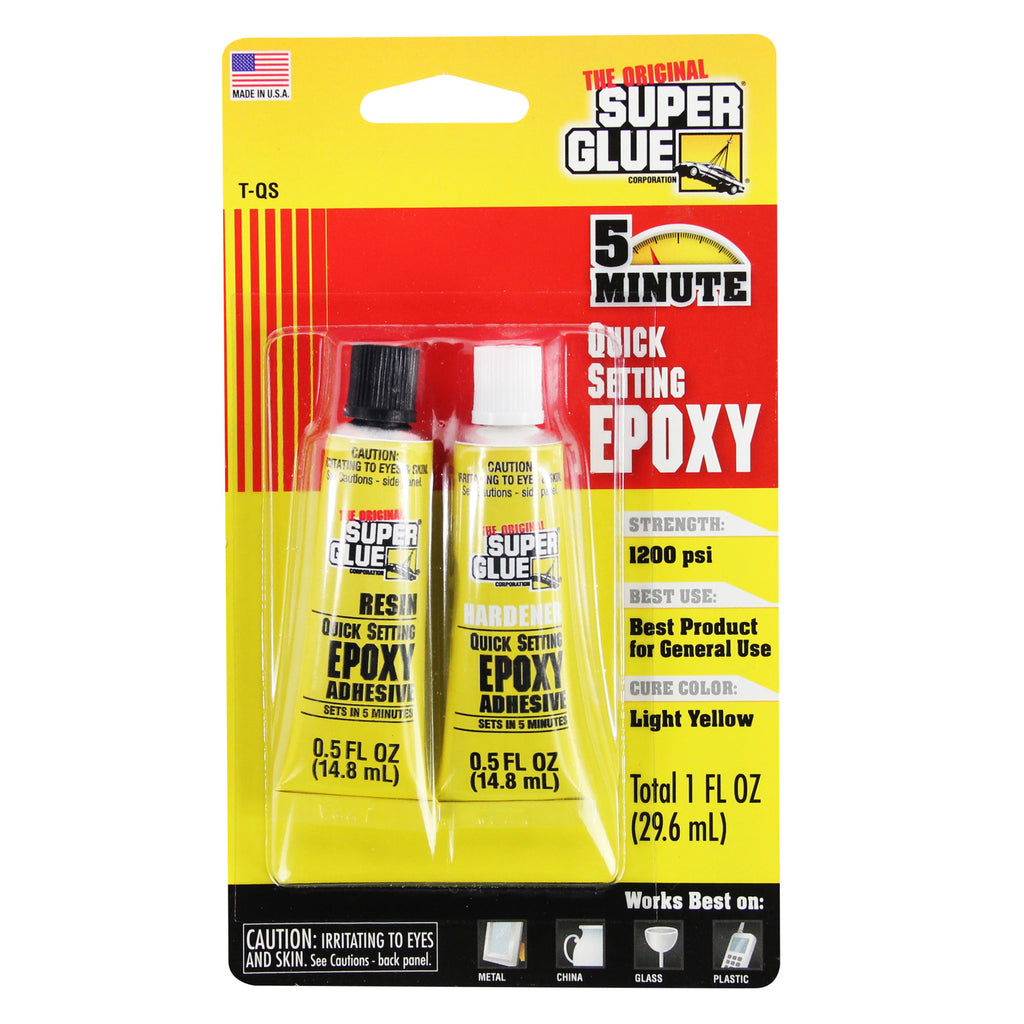 SUPT-QS [file:SUPT-QS-1.jpg] 5 Minute Quick Setting Epoxy Glue (1fl oz, 29.6ml)
